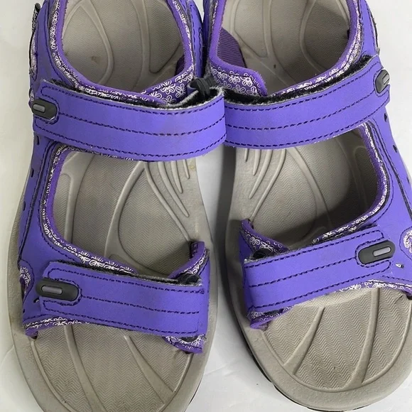 Northside youth/kids purple floral sandals child size 3 - Picture 2 of 7